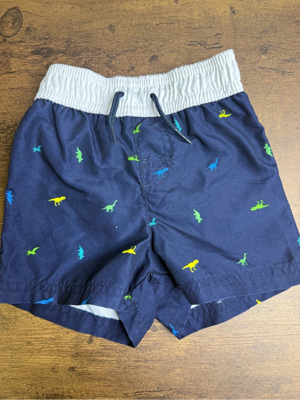⭐️5 for $20⭐️ George Navy Swim Shorts with Colorful Dinosaur Print 6-12M